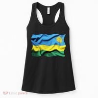 Rwanda Wavey Flag Women's Tank Top thumb 0