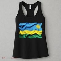 Rwanda Wavey Flag Women's Tank Top thumb 3