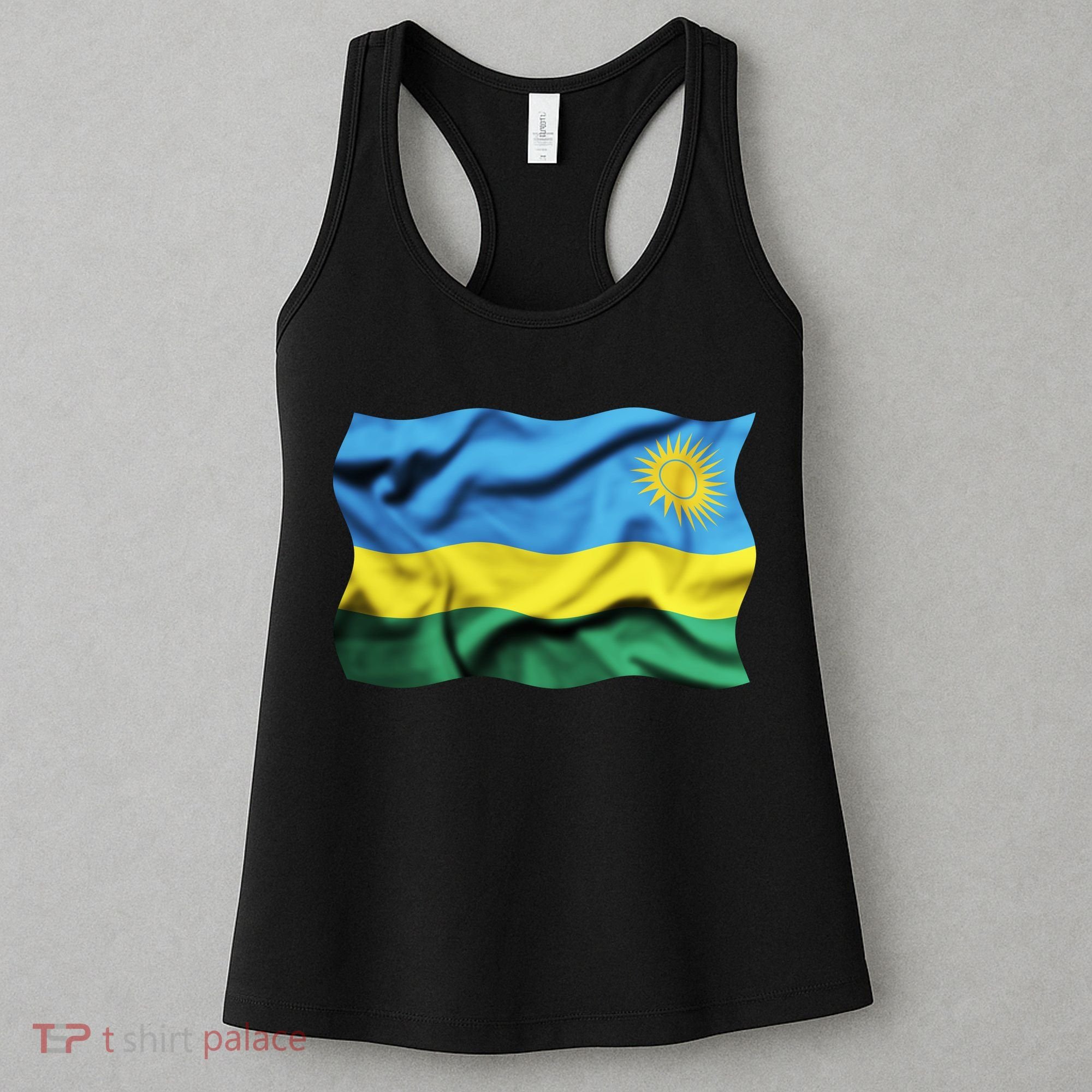Rwanda Wavey Flag Women's Tank Top