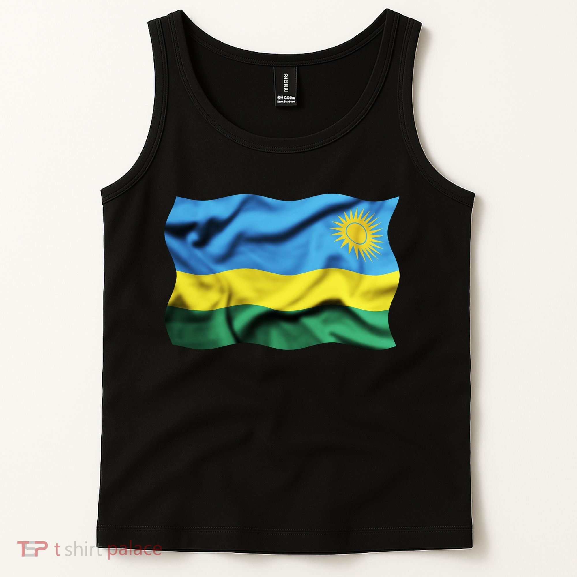 Rwanda Wavey Flag Tank Top