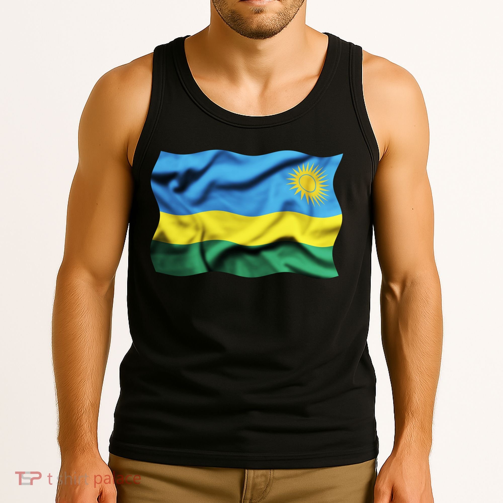 Rwanda Wavey Flag Tank Top