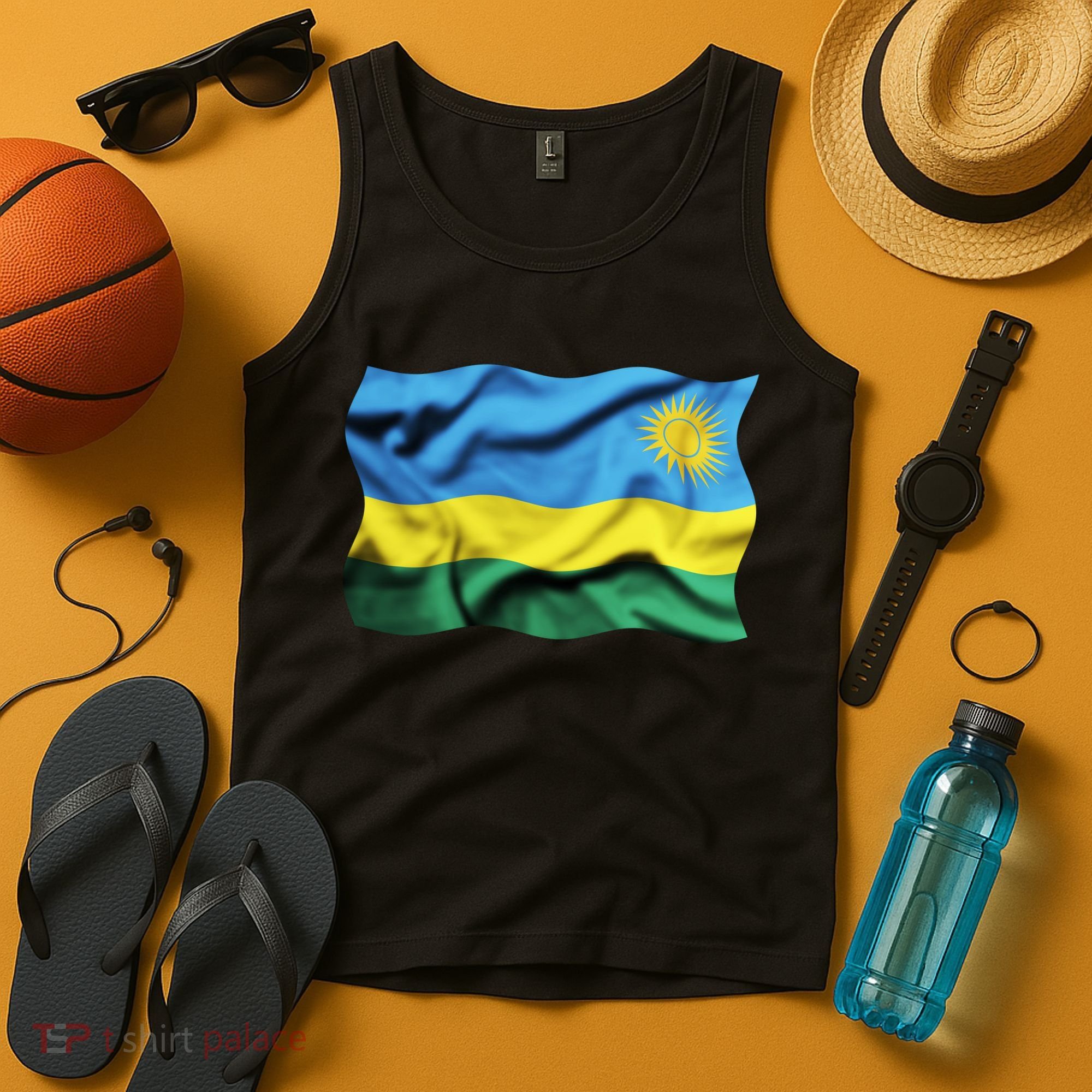 Rwanda Wavey Flag Tank Top