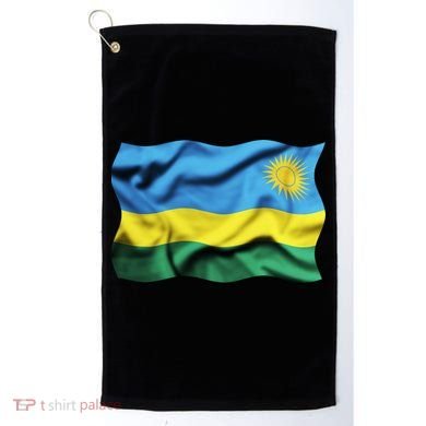 Rwanda Wavey Flag Golf Towel