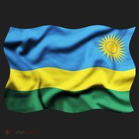 Rwanda Wavey Flag Golf Towel thumb 3