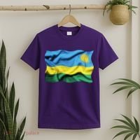 Rwanda Wavey Flag T-Shirt thumb 2