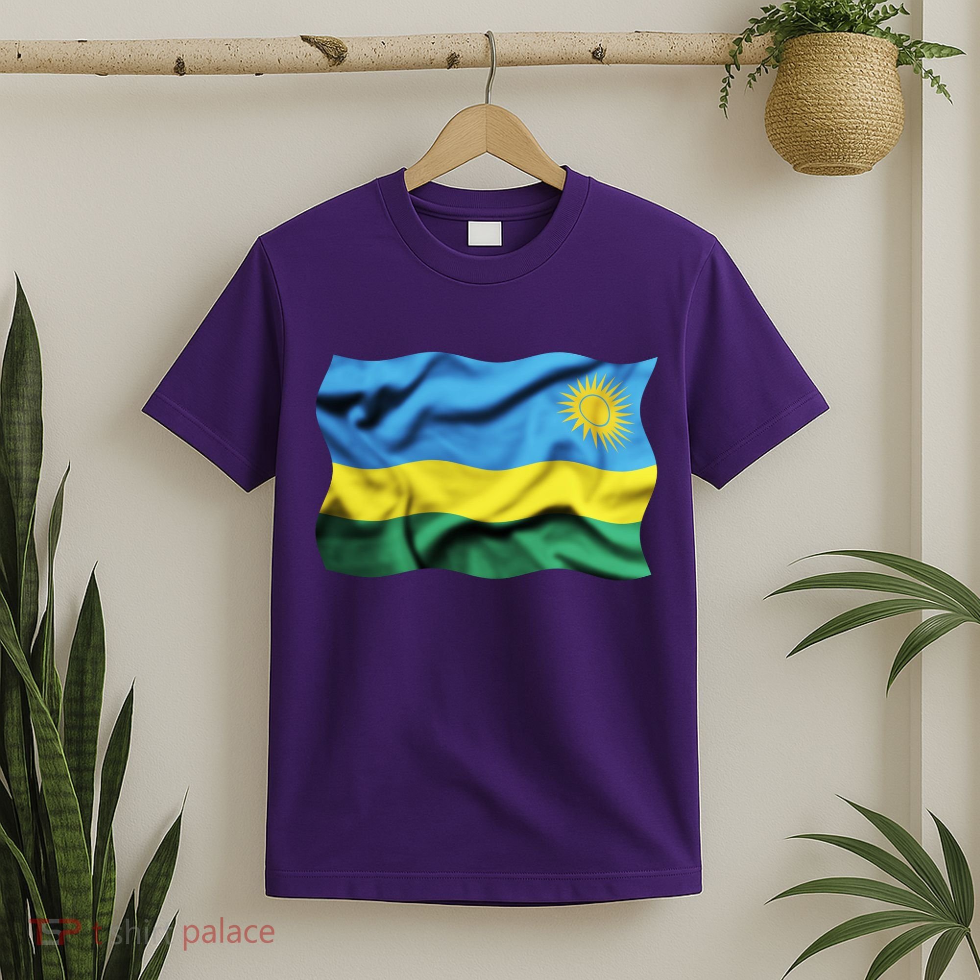 Rwanda Wavey Flag T-Shirt