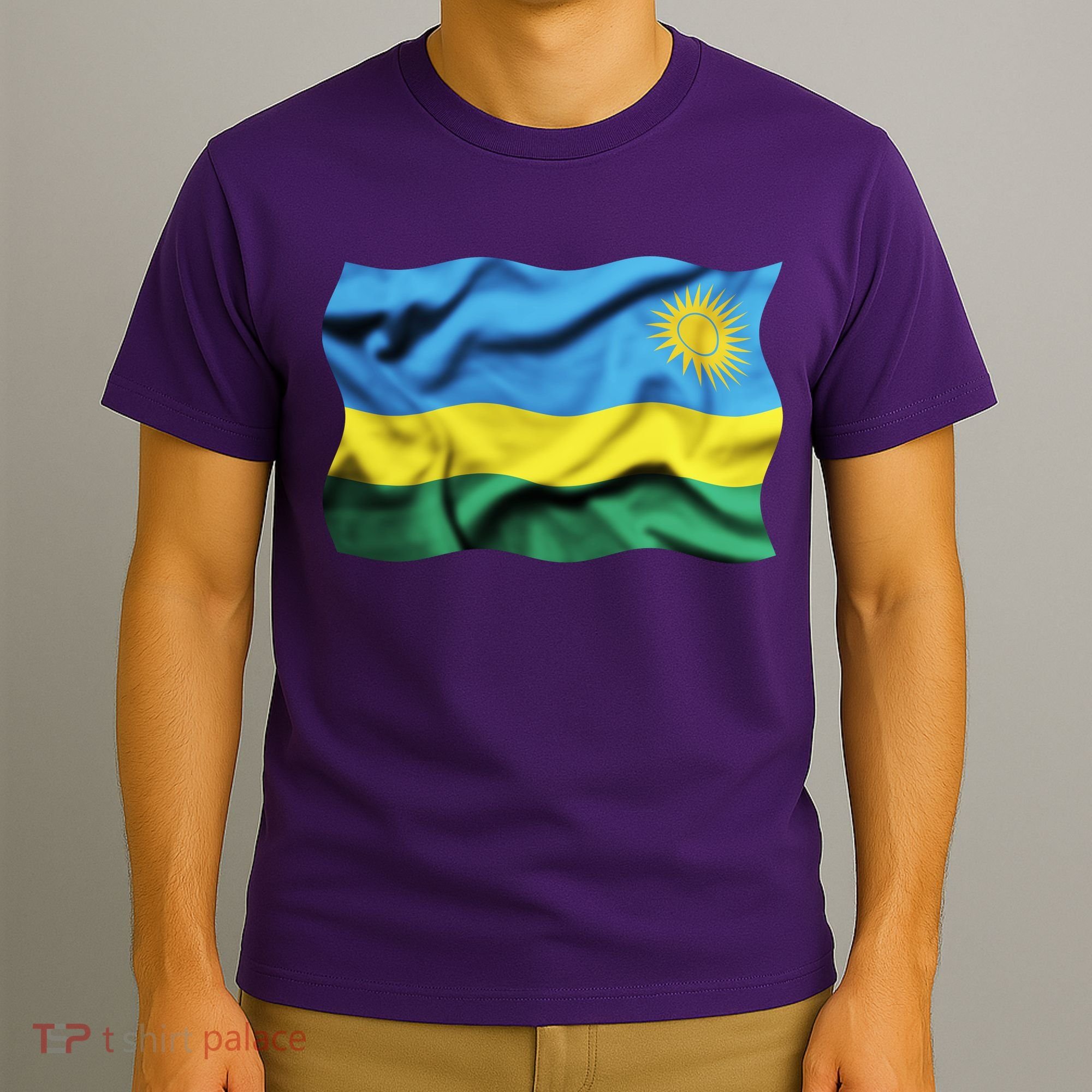 Rwanda Wavey Flag T-Shirt