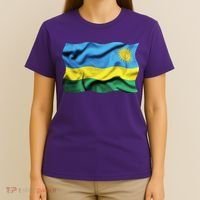 Rwanda Wavey Flag T-Shirt thumb 4