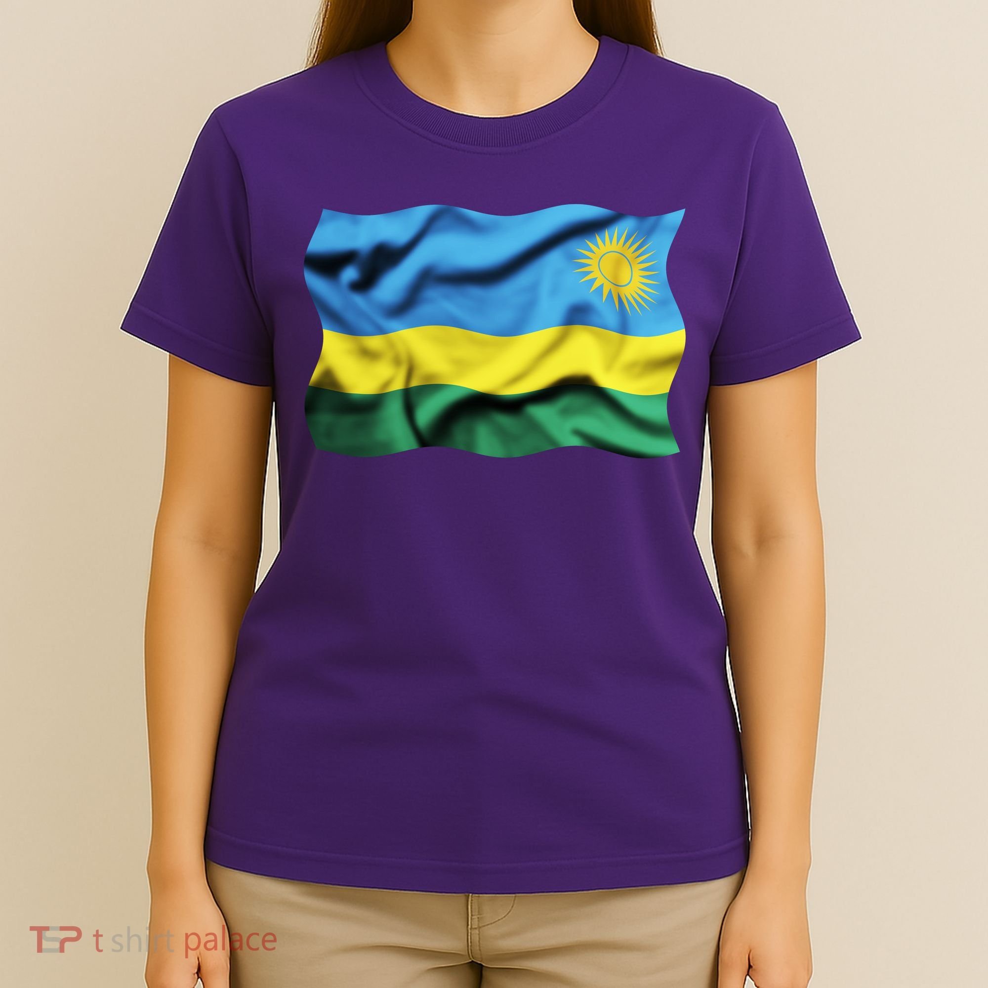 Rwanda Wavey Flag T-Shirt