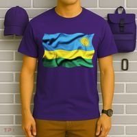 Rwanda Wavey Flag T-Shirt thumb 6