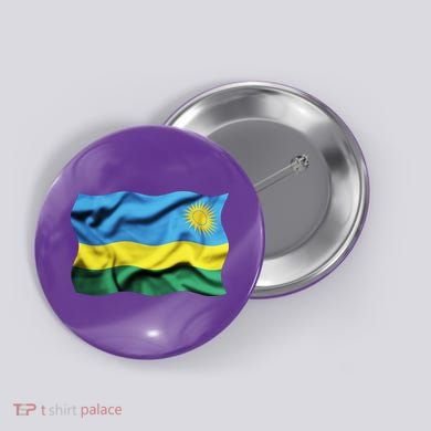 Rwanda Wavey Flag Button