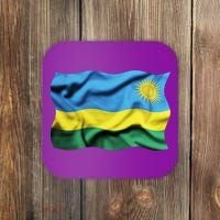 Rwanda Wavey Flag Coaster thumb 0
