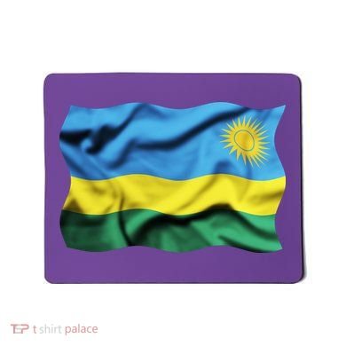 Rwanda Wavey Flag Mousepad