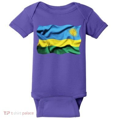 Rwanda Wavey Flag Baby Bodysuit