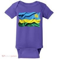 Rwanda Wavey Flag Baby Bodysuit thumb 0