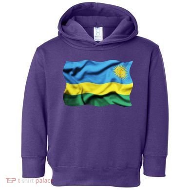 Rwanda Wavey Flag Toddler Hoodie