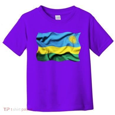 Rwanda Wavey Flag Toddler T-Shirt