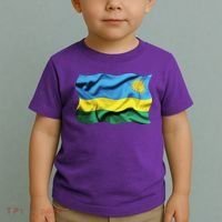 Rwanda Wavey Flag Toddler T-Shirt thumb 2
