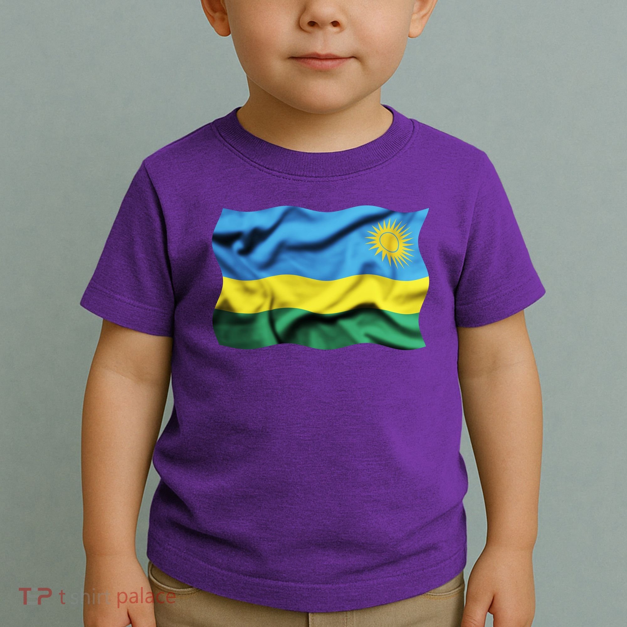 Rwanda Wavey Flag Toddler T-Shirt