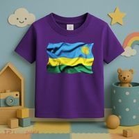 Rwanda Wavey Flag Toddler T-Shirt thumb 3