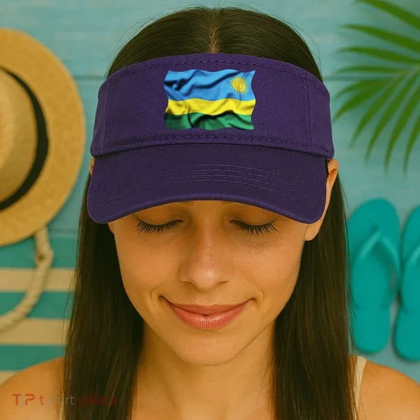 Rwanda Wavey Flag Visor