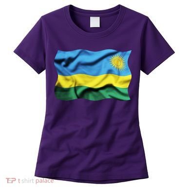 Rwanda Wavey Flag Women's T-Shirt