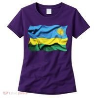 Rwanda Wavey Flag Women's T-Shirt thumb 0