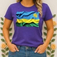 Rwanda Wavey Flag Women's T-Shirt thumb 2