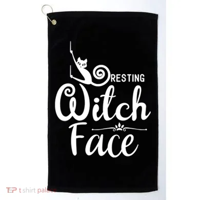 Resting Witch Face Golf Towel