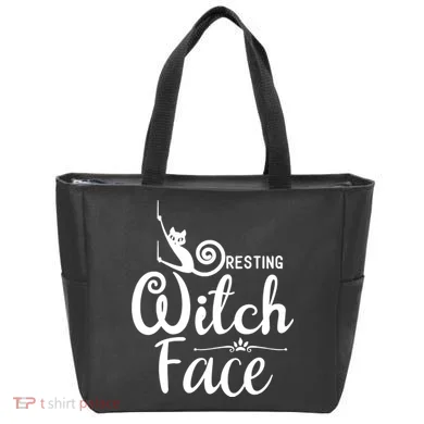 Resting Witch Face Tote Bag