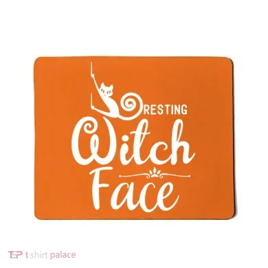 Resting Witch Face Mousepad