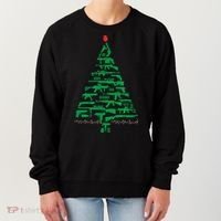 Rifle Weapon Gun Christmas Tree For Weapon Fools & Patriots Women's Sweatshirt thumb 0