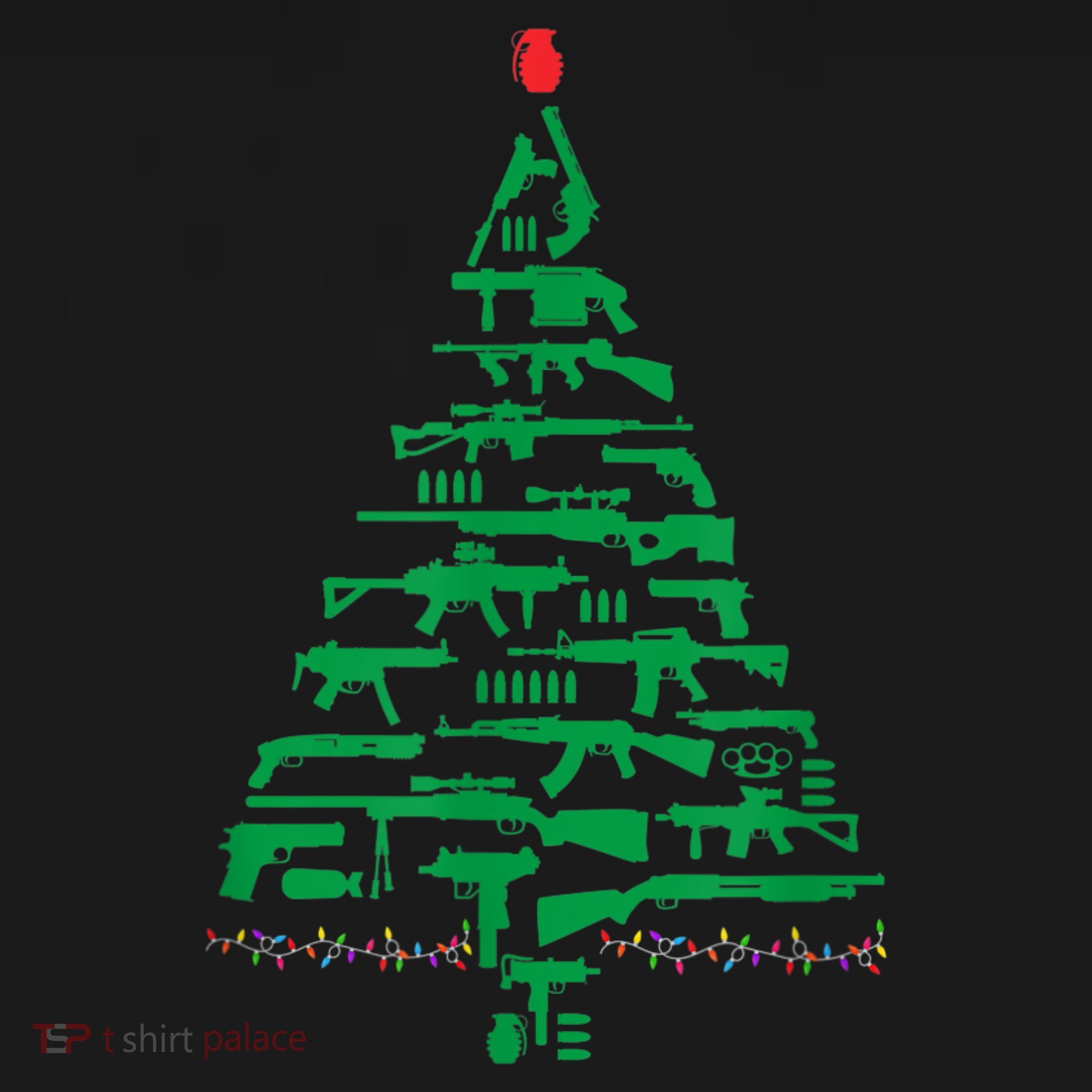 Rifle Weapon Gun Christmas Tree For Weapon Fools & Patriots Women's Hoodie