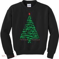 Rifle Weapon Gun Christmas Tree For Weapon Fools & Patriots Kids Sweatshirt thumb 0