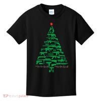 Rifle Weapon Gun Christmas Tree For Weapon Fools & Patriots Kids T-Shirt thumb 0