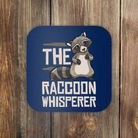 Raccoon Whisperer Gift Funny Racoon Coaster thumb 0