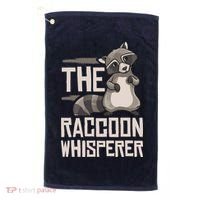 Raccoon Whisperer Gift Funny Racoon Golf Towel thumb 0