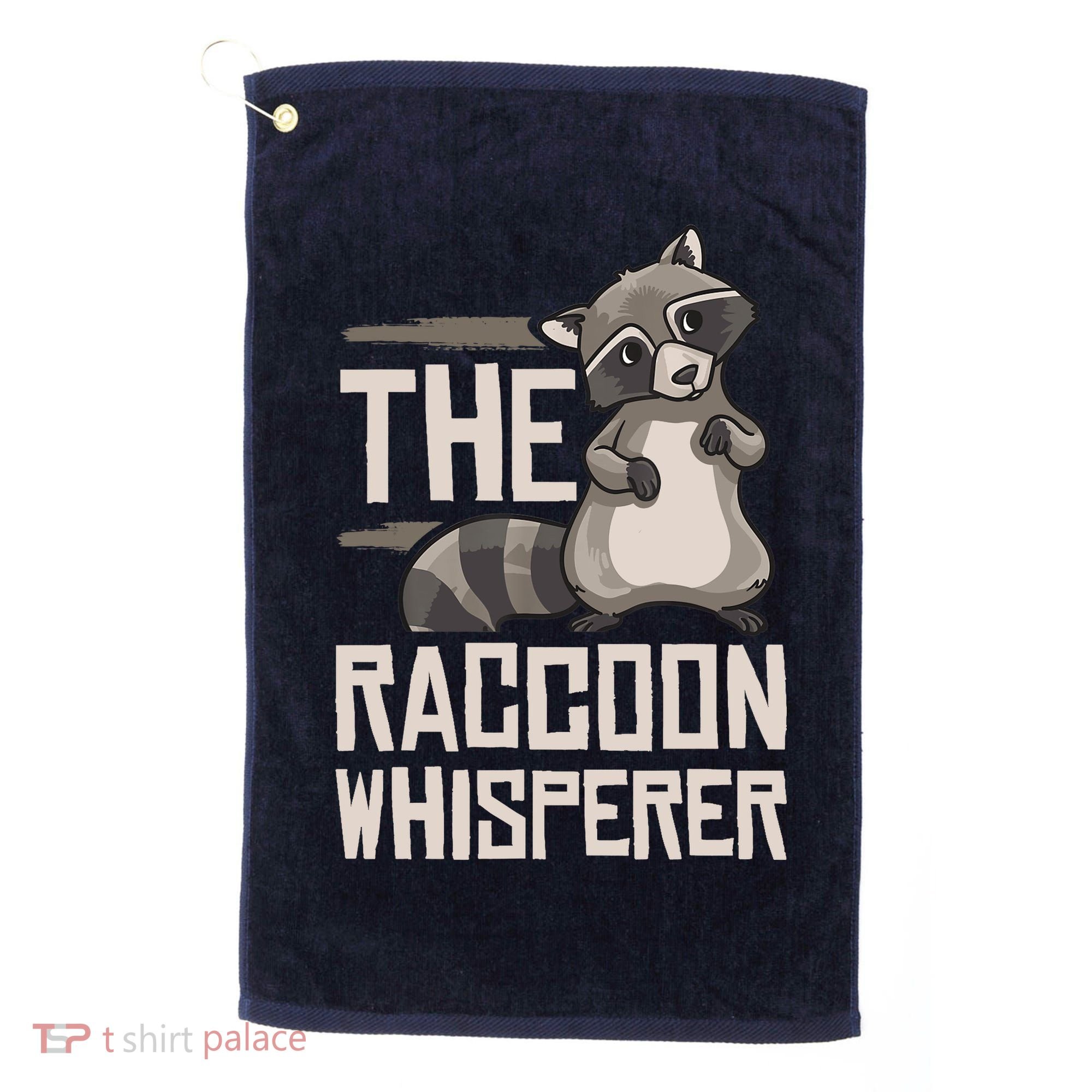 Raccoon Whisperer Gift Funny Racoon Golf Towel