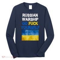 Russian Warship Go Fuck Yourself Long Sleeve Shirt thumb 0