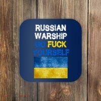 Russian Warship Go Fuck Yourself Coaster thumb 0