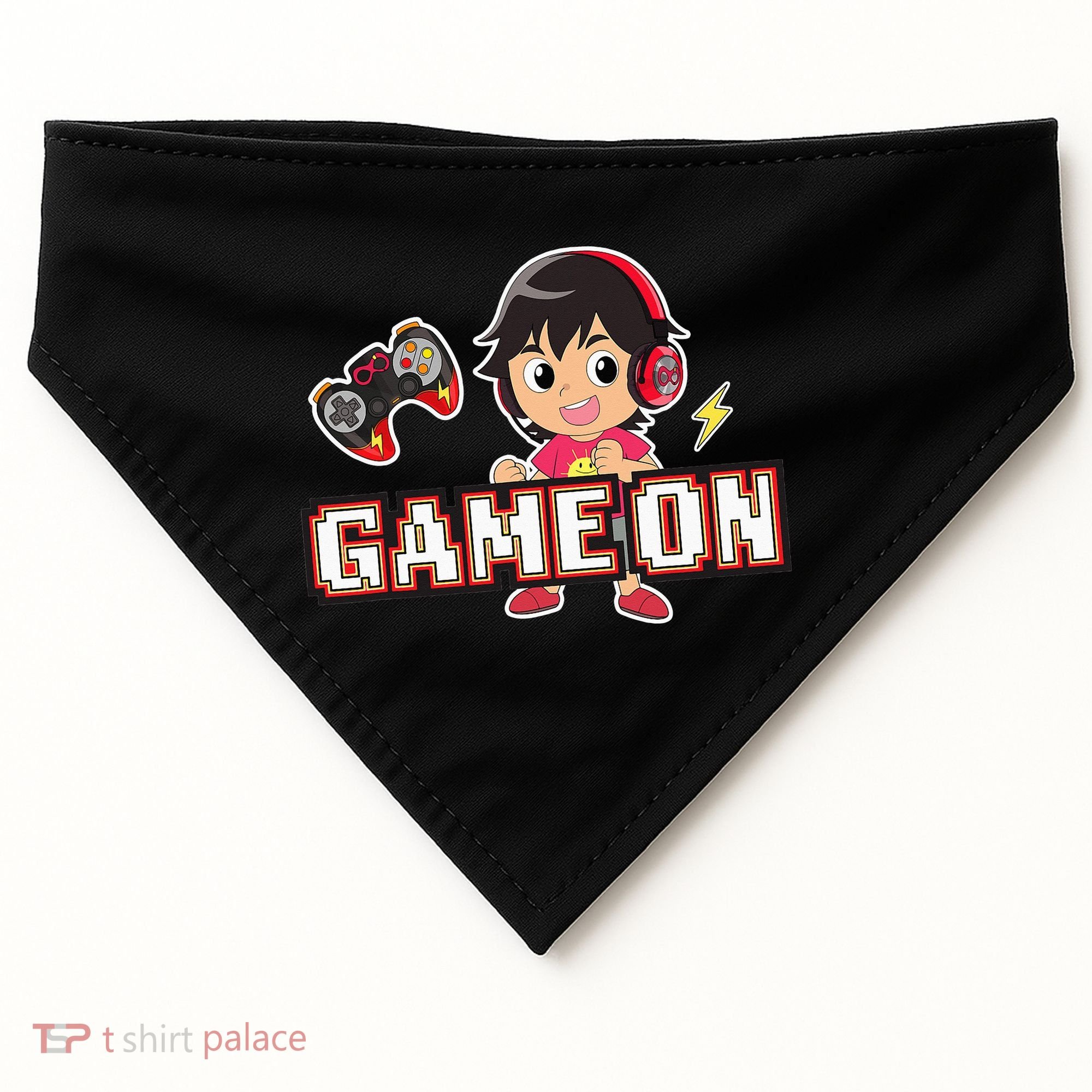 Ryan's World Game On Ryan USA-Made Doggie Bandana