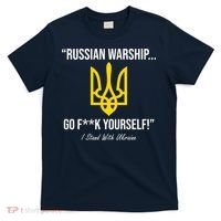 Russian Warship Go F**K Yourself I Stand With Ukraine T-Shirt thumb 0