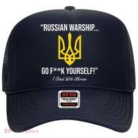 Russian Warship Go F**K Yourself I Stand With Ukraine Hat thumb 0