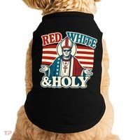 Red White & Holy Pope Leo XIV First American Pope  Doggie Tank thumb 0