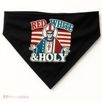 Red White & Holy Pope Leo XIV First American Pope  USA-Made Doggie Bandana thumb 0