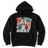 Red White & Holy Pope Leo XIV First American Pope  Hoodie thumb 0