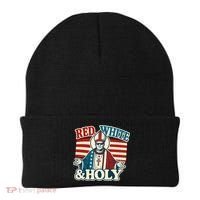 Red White & Holy Pope Leo XIV First American Pope  Beanie thumb 0