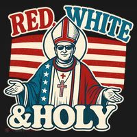 Red White & Holy Pope Leo XIV First American Pope  Coaster thumb 2