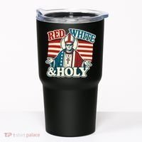 Red White & Holy Pope Leo XIV First American Pope  Tumbler thumb 0