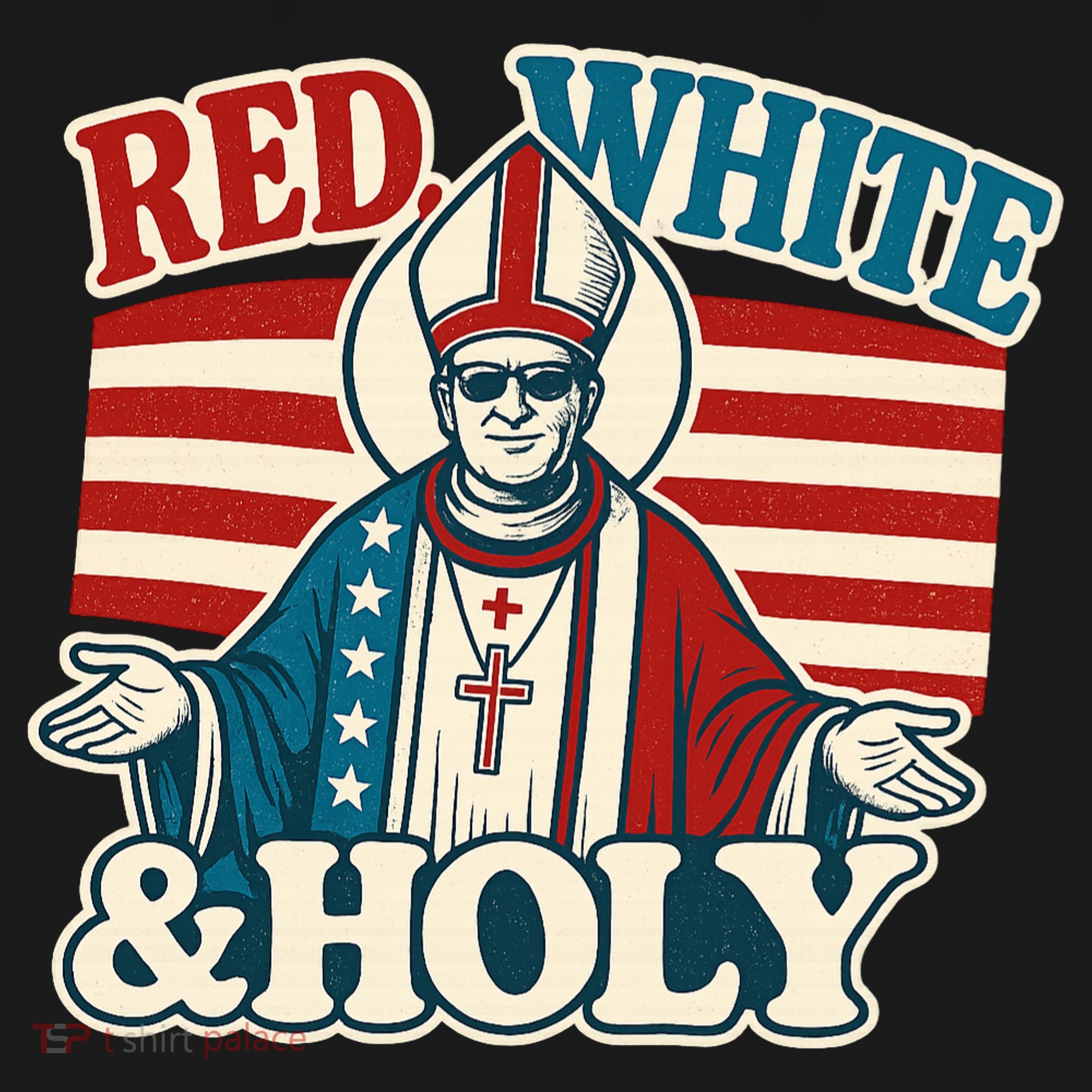 Red White & Holy Pope Leo XIV First American Pope  Mousepad